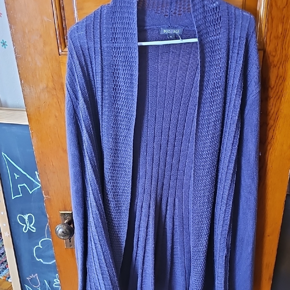 Purple Knit Cardigan